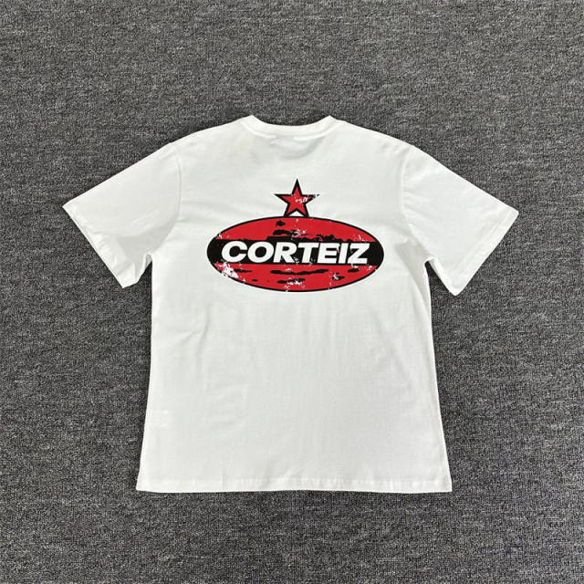 Corteiz Tee White Black