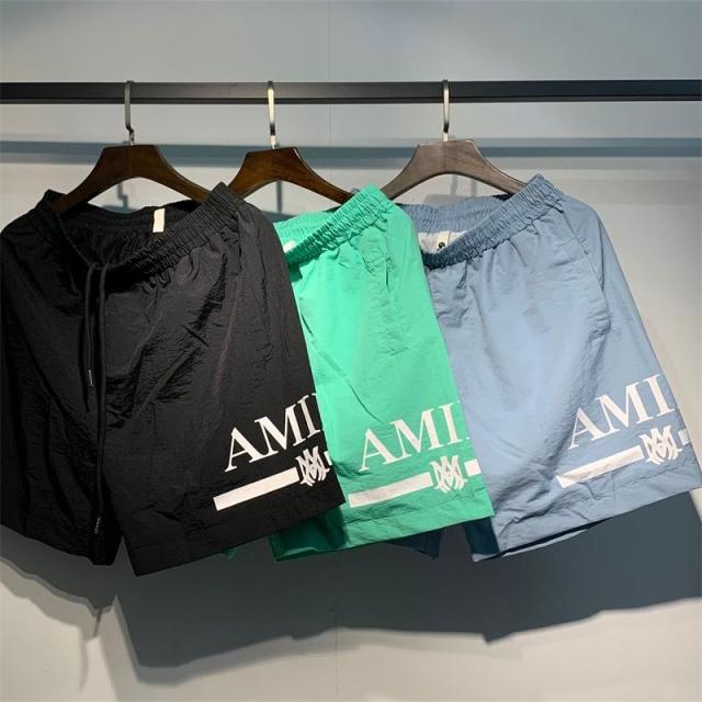 Amir* Classic Logo Print T-Shirt & Shorts Black Blue Green