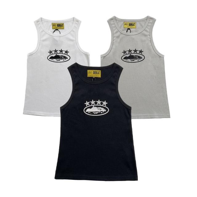 Corteiz Embroidered Logo Top Tank Clean Fits