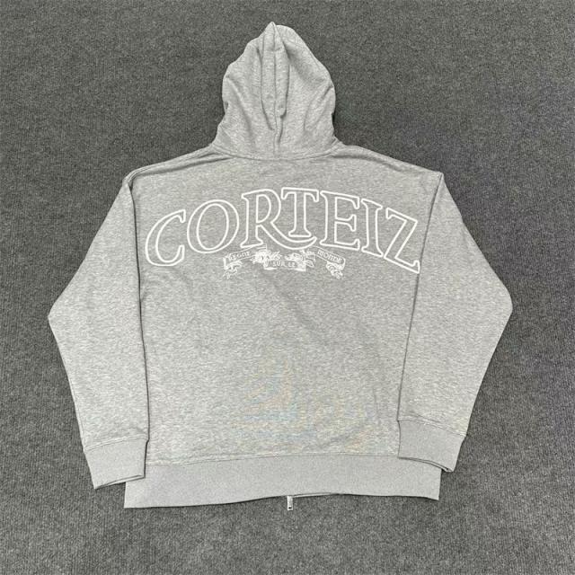 Corteiz Alcatraz 4th Anniversary Fleece Tracksuit Hoodie Pants Black Gray White Blue