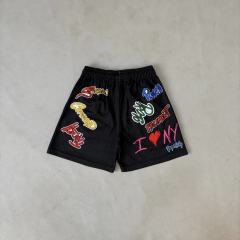 1:1 Quality Eric Emanuel Shorts Matty boy graffiti letter print breathable shorts