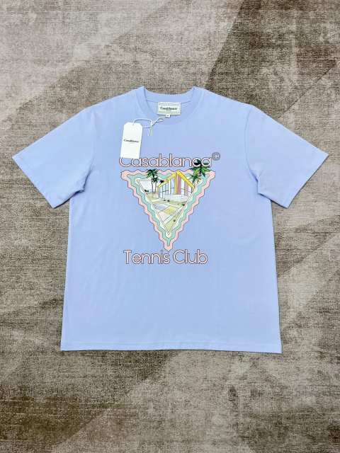 1:1 Quality Casa Inverted Triangle Tennis Club Monogrammed tee 2 colors