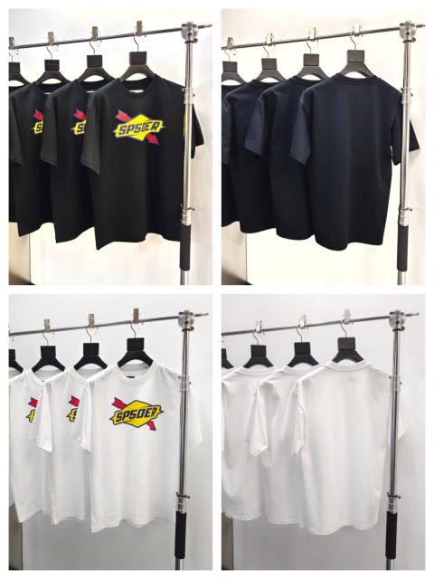1:1 Quality Sp5deer Yellow Balloon Red Arrow Print Tee 2 colors