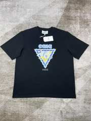 1:1 Quality Casa Prancing Pony Short Sleeve teeTriangle Crocodile Print tee 2 colors