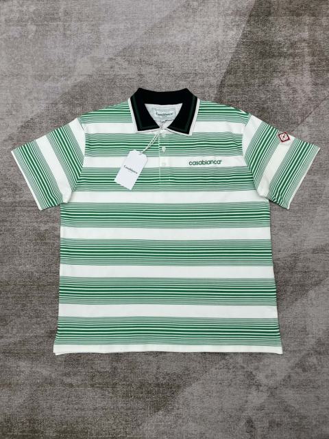 1:1 Quality Casa Colour block striped monogrammed polo shirt