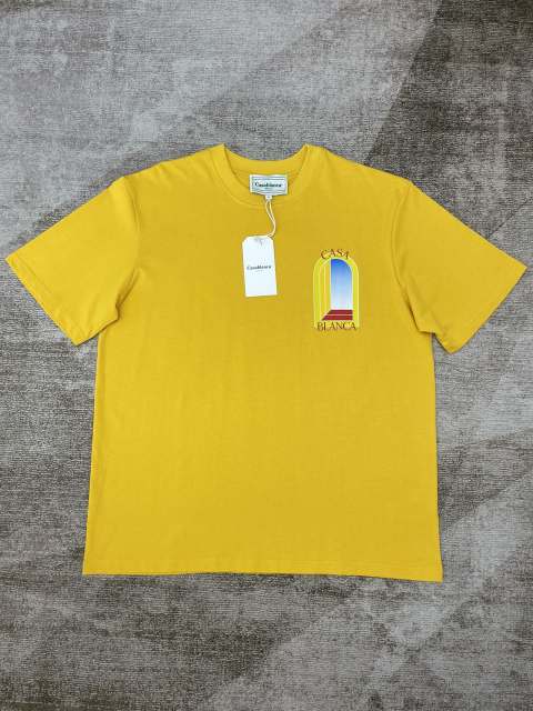 1:1 Quality Casablanca Illusionary gate letter print couple short sleeve tee 2 colors