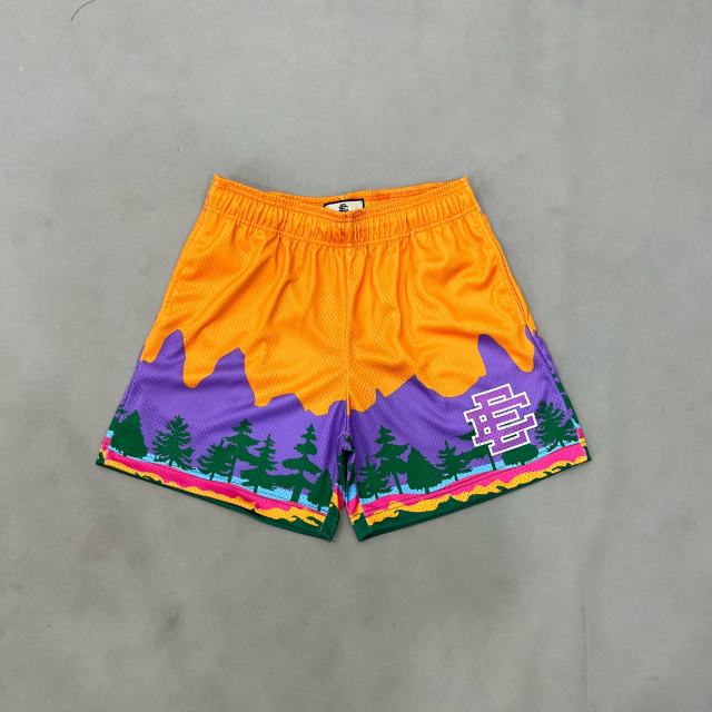 1:1 Quality Eric EE Pine Forest Scene Printed Breathable Shorts 2 colors
