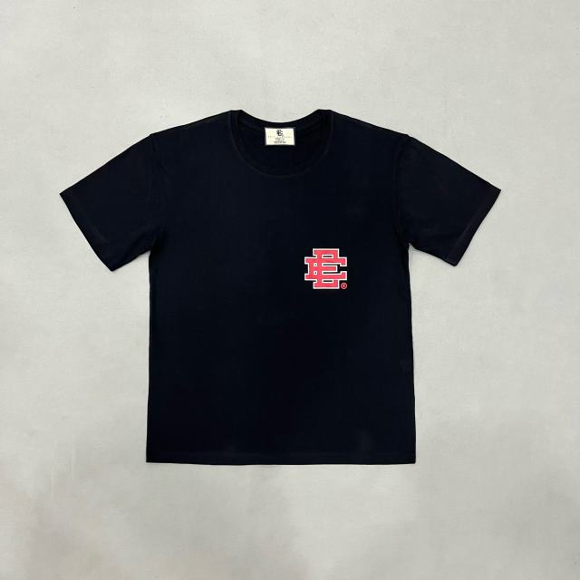 1:1 Quality Eric EE Color blocked logo print on chest Tee 3 colors