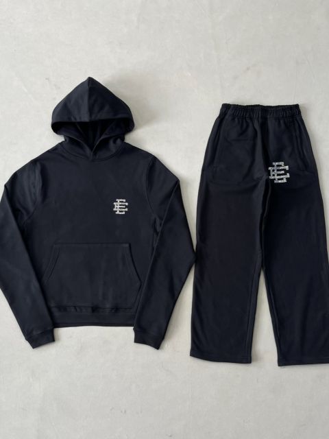 1:1 Quality Eric EE Rhinestones Logo Hoodie & Pants Set