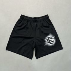 1:1 Quality EE Eric White lacquered black logo beach shorts