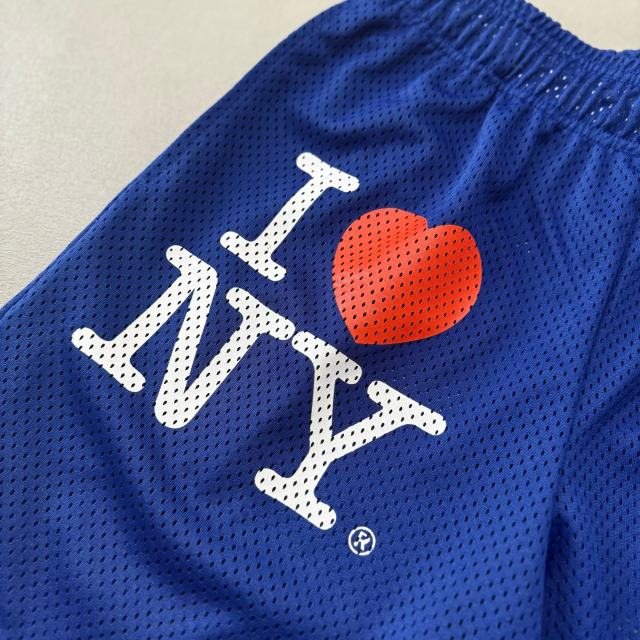1:1 Quality EE Eric Red Heart Printed Mesh Breathable Shorts 2 colors