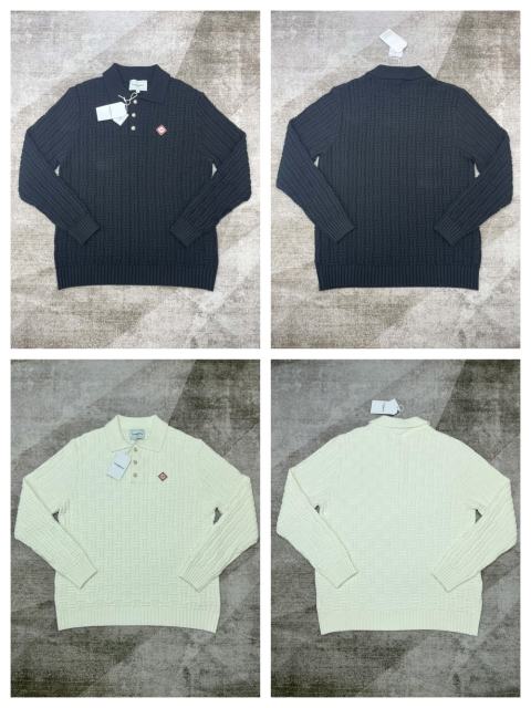 1:1 Quality Casa Patchwork Patterned Pearl Button Lapel Sweater 2 colors