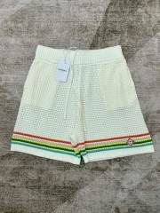 1:1 Quality Casa Colourblocking Striped Lapel Loose Knit Polo Shirt & Shorts Set