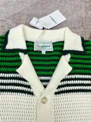 1:1 Quality Casa Green And White Striped Short Sleeve Shirt