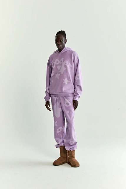 1:1 Quality  Big Star Taro Purple Hoodie & Pants Set