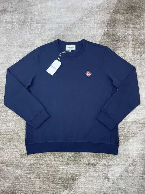 1:1 Quality Casa Chest logo embroidery loose round neck Sweatshirt 2 colors