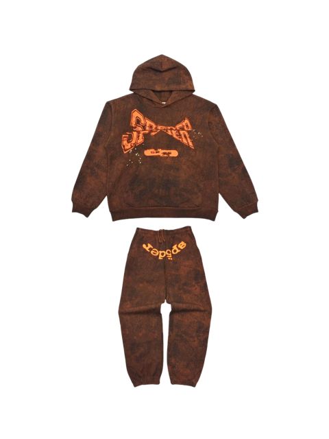 1:1 Quality ComplexCon × Spider × Streetwear Black Brown Hoodie & Pants Set