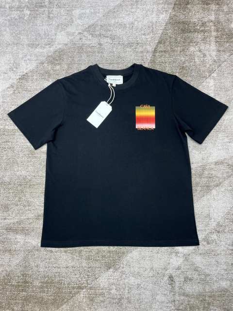 1:1 Quality Casa Rainbow Gradient Photo Frame Letter tee 2 colors
