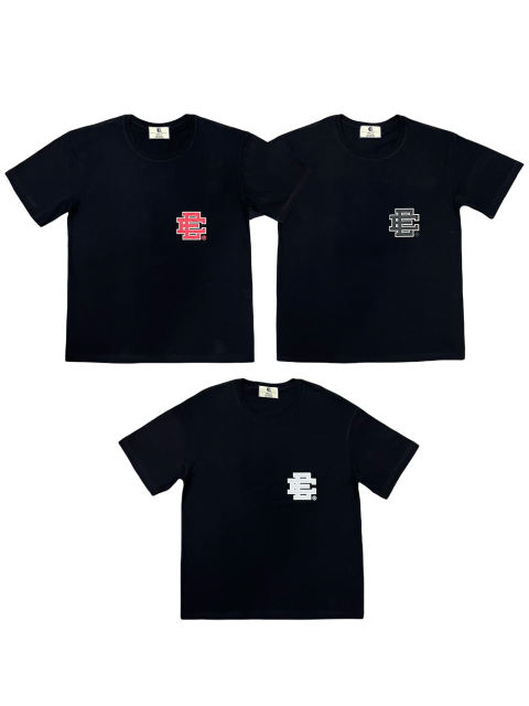 1:1 Quality Eric EE Color blocked logo print on chest Tee 3 colors