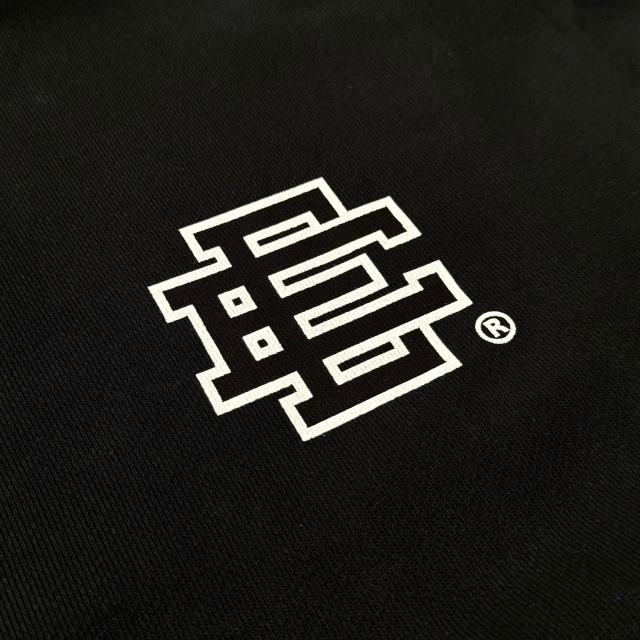 1:1 Quality Eric EE Black and White Logo Print Hoodie & Pants Set