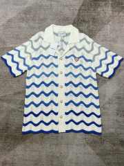 1:1 Quality Casa Gradient wave meta pearl button knit polo Shirt & Shorts Set 2 colors