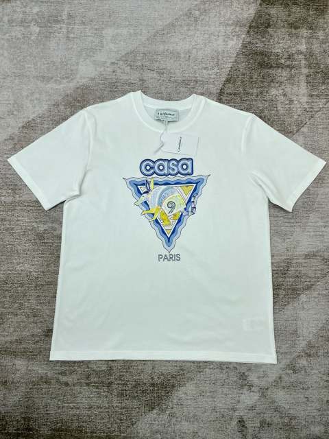 1:1 Quality Casa Prancing Pony Short Sleeve teeTriangle Crocodile Print tee 2 colors