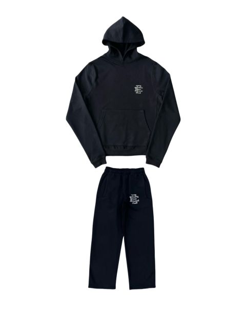 1:1 Quality Eric EE Rhinestones Logo Hoodie & Pants Set