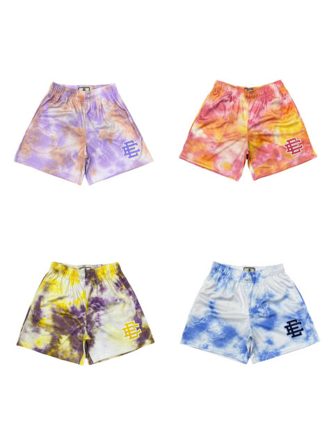 1:1 quality Eric EE Tie-Dye Beach Mesh Shorts 4 colors