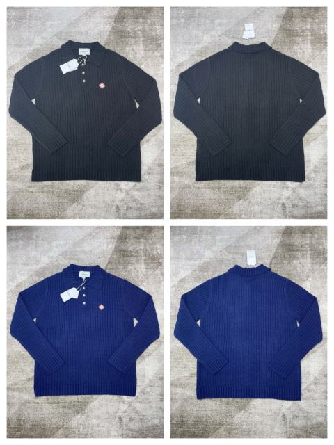 1:1 Quality Casa Vertical Embroidered Logo Lapel Sweater 2 colors