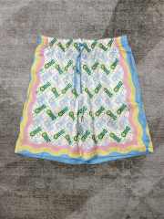 1:1 Quality Casa Silk Pink Pop-up Floral Raglan Stripe Polo shirt & shorts set