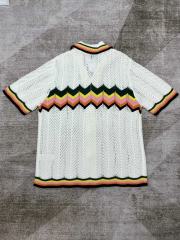 1:1 Quality Casa Colorblocked waves embroidered logo cutout knit Polo Shirt & Shorts Set