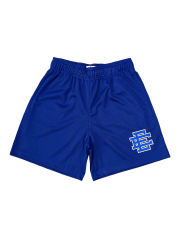 1:1 Quality Eric EE Beige Trim Blue Logo Print Mesh Shorts