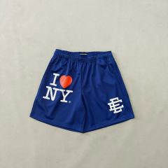 1:1 Quality EE Eric Red Heart Printed Mesh Breathable Shorts 2 colors