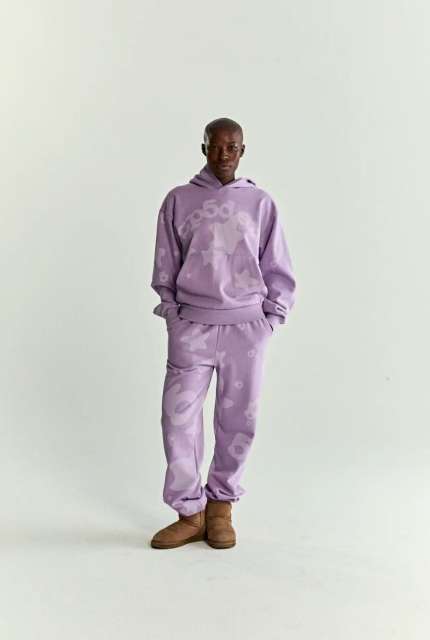 1:1 Quality  Big Star Taro Purple Hoodie & Pants Set