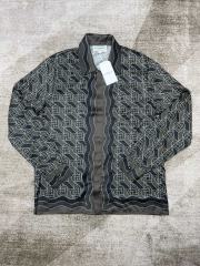 1:1 Quality Casa Silk full print dark heart lapel single-breasted shirt & pants set