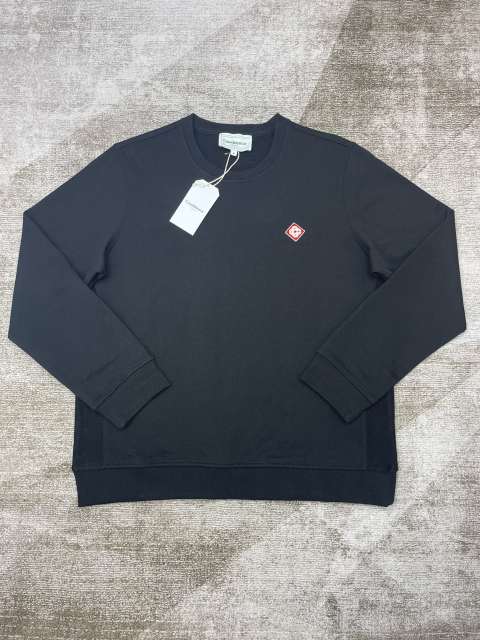 1:1 Quality Casa Chest logo embroidery loose round neck Sweatshirt 2 colors