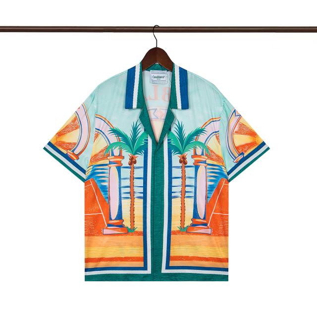 Casa Coconut Beach Sunset Printed Polo shirt & shorts set