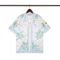 Casa Line camel Coconut Tree Printed Polo shirt & shorts set