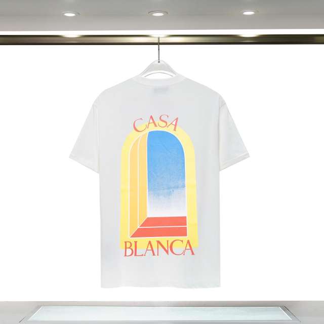 Casa Phantom Gate Letter Logo Print Round Neck tee 3 colors