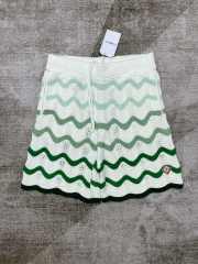 1:1 Quality Casa Gradient wave meta pearl button knit polo Shirt & Shorts Set 2 colors