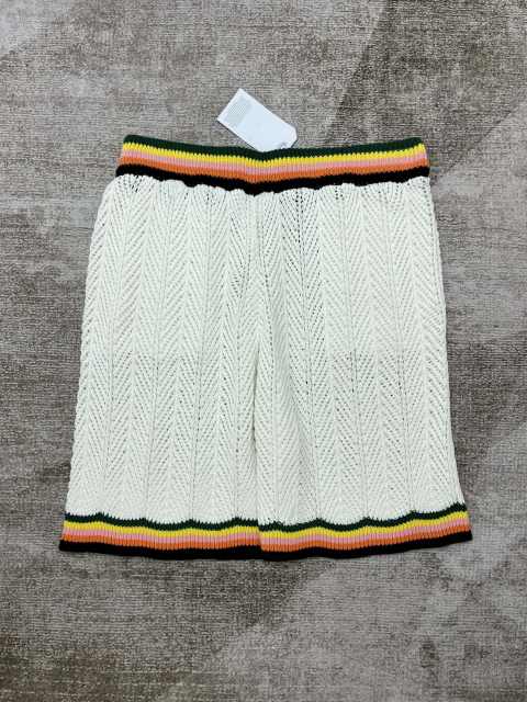 1:1 Quality Casa Colorblocked waves embroidered logo cutout knit Polo Shirt & Shorts Set
