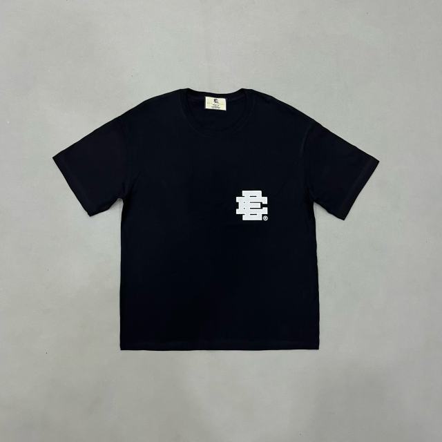 1:1 Quality Eric EE Color blocked logo print on chest Tee 3 colors