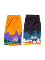 1:1 Quality Eric EE Pine Forest Scene Printed Breathable Shorts 2 colors