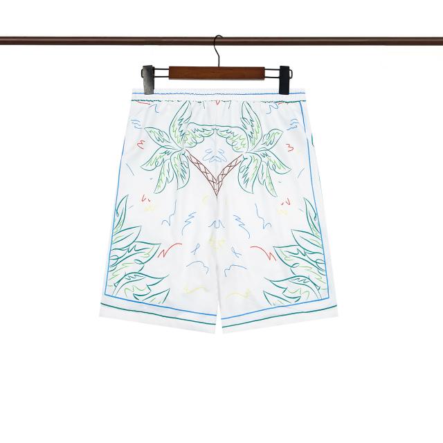 Casa Line camel Coconut Tree Printed Polo shirt & shorts set