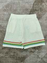 1:1 Quality Casa Colourblocking Striped Lapel Loose Knit Polo Shirt & Shorts Set