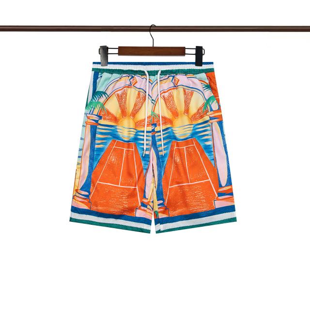 Casa Coconut Beach Sunset Printed Polo shirt & shorts set