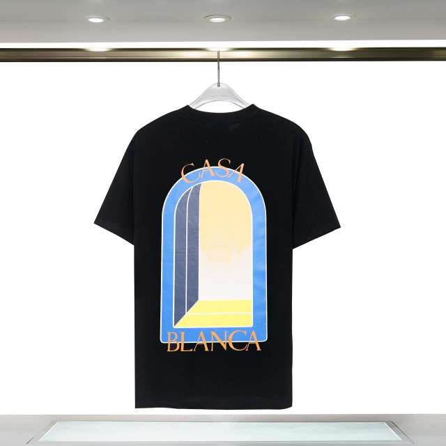 Casa Phantom Gate Letter Logo Print Round Neck tee 3 colors