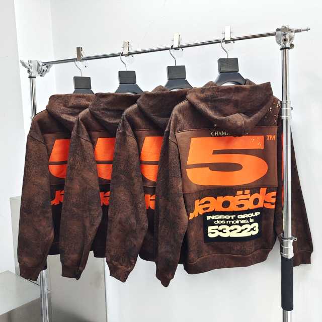1:1 Quality ComplexCon × Spider × Streetwear Black Brown Hoodie & Pants Set