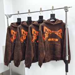 1:1 Quality ComplexCon × Spider × Streetwear Black Brown Hoodie & Pants Set