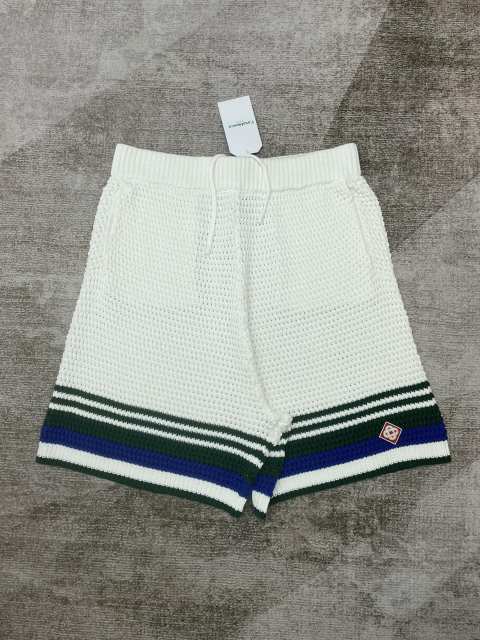 1:1 Quality Casa Stripe Embroidery Cutout Knit Polo Shirt & Shorts Set